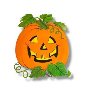 Vintage Cutout 14" Halloween Decor Pumpkin Jack o Lantern